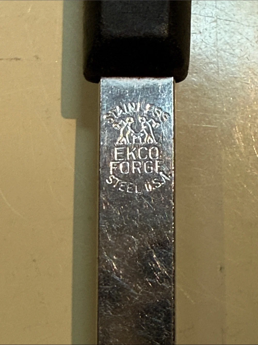 Vintage EKCO Forge Stainless Steel Slotted Spoon